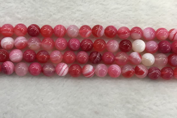 CAA1893 15.5 inches 10mm round banded agate gemstone beads