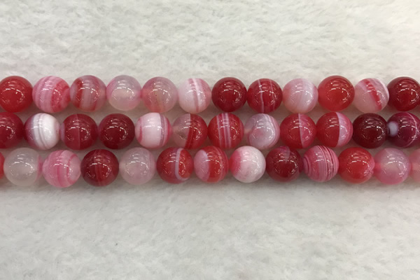 CAA1894 15.5 inches 12mm round banded agate gemstone beads