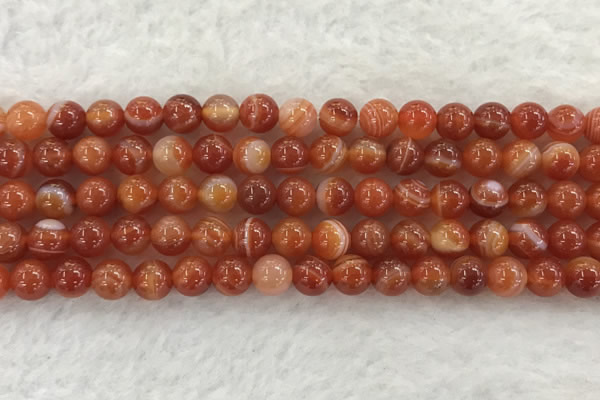 CAA1902 15.5 inches 8mm round banded agate gemstone beads