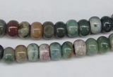 CAA192 15.5 inches 5*8mm rondelle indian agate beads wholesale