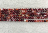 CAA1920 15.5 inches 4mm round banded agate gemstone beads