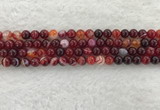 CAA1921 15.5 inches 6mm round banded agate gemstone beads