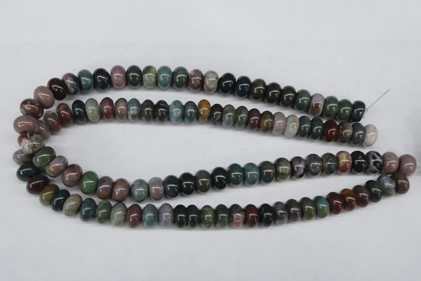 CAA194 15.5 inches 8*12mm rondelle indian agate beads wholesale