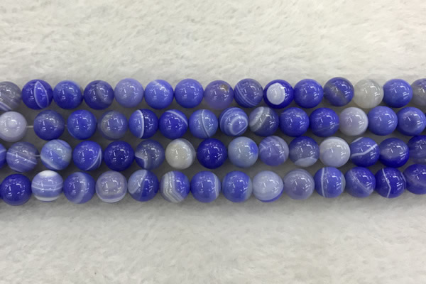 CAA1943 15.5 inches 10mm round banded agate gemstone beads