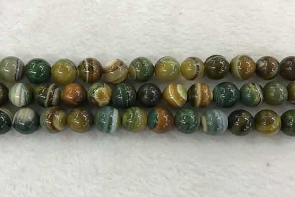 CAA1965 15.5 inches 14mm round banded agate gemstone beads