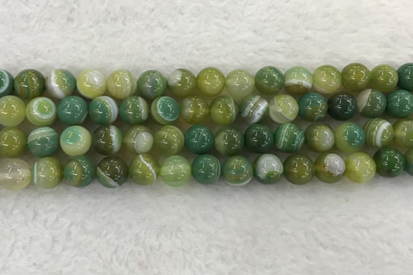 CAA1973 15.5 inches 10mm round banded agate gemstone beads