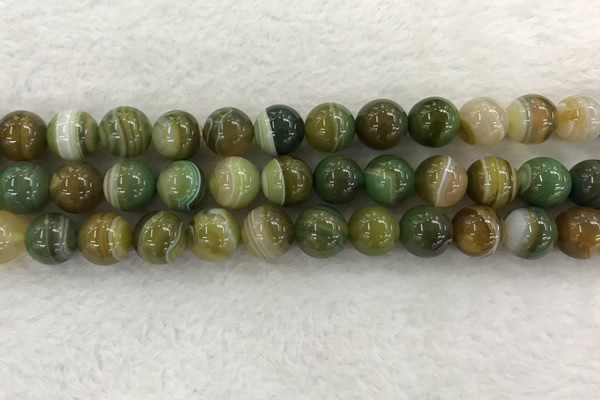 CAA1975 15.5 inches 14mm round banded agate gemstone beads