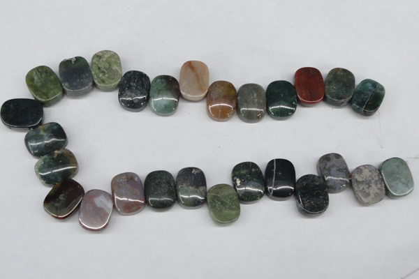 CAA199 Top-drilled 15*20mm oval indian agate beads wholesale