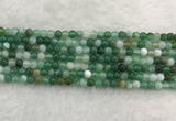 CAA2000 15.5 inches 4mm round banded agate gemstone beads