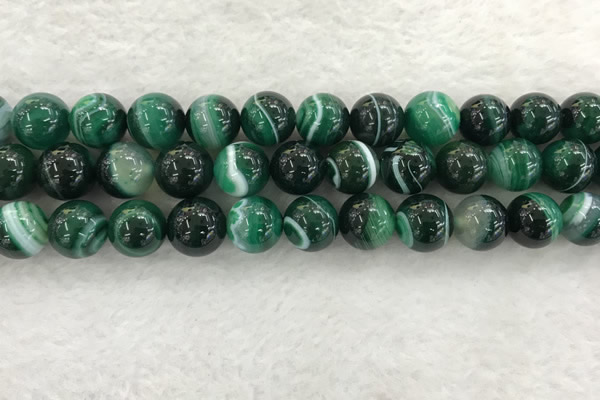 CAA2015 15.5 inches 14mm round banded agate gemstone beads