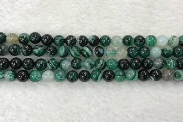 CAA2022 15.5 inches 8mm round banded agate gemstone beads