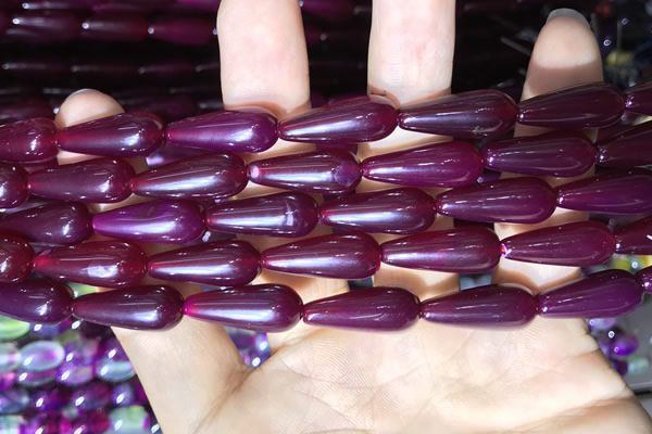CAA2054 15.5 inches 8*20mm teardrop agate beads wholesale