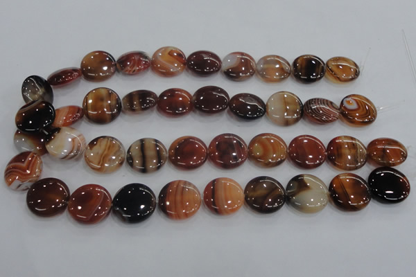 CAA209 15.5 inches 20mm flat round madagascar agate beads