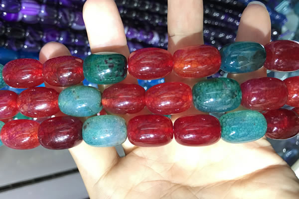 CAA2134 15.5 inches 13*18mm drum agate beads wholesale