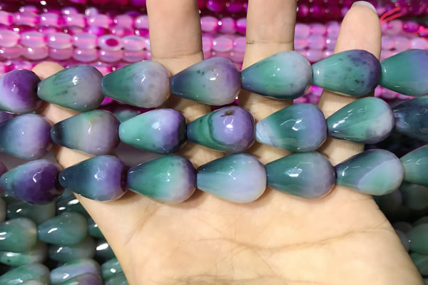CAA2164 15.5 inches 15*20mm faceted teardrop agate beads