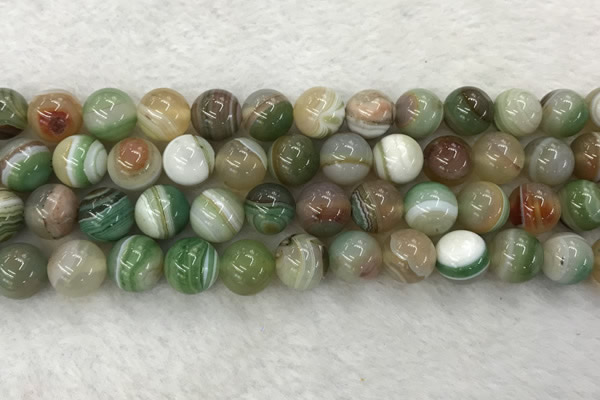 CAA2305 15.5 inches 14mm round banded agate gemstone beads