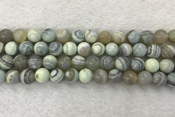 CAA2319 15.5 inches 10mm round banded agate gemstone beads