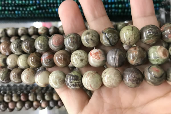 CAA2375 15.5 inches 14mm round ocean agate beads wholesale