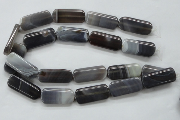 CAA238 15.5 inches 20*40mm rectangle grey line agate beads