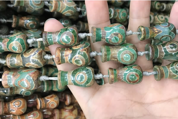 CAA2676 15.5 inches 15*23mm - 16*28mm vase-shaped tibetan agate dzi beads