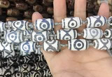CAA2741 15.5 inches 14*21mm - 16*22mm drum tibetan agate dzi beads