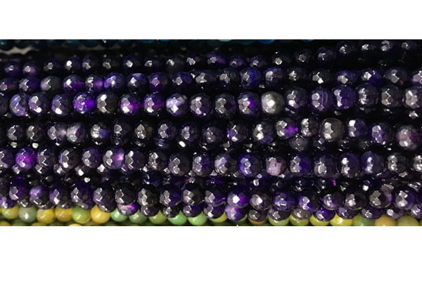 CAA2881 15 inches 6mm faceted round fire crackle agate beads wholesale