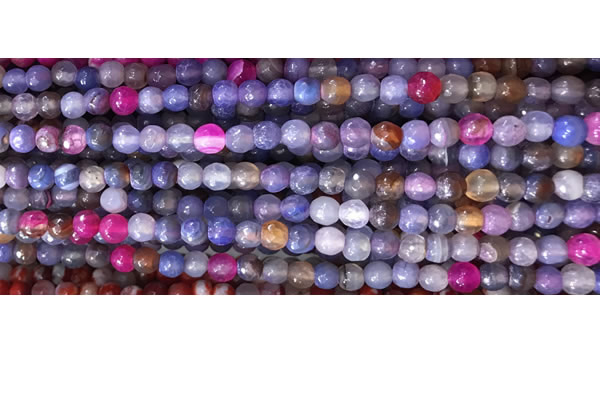 CAA2885 15 inches 6mm faceted round fire crackle agate beads wholesale