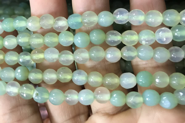 CAA3306 15 inches 6mm faceted round agate beads wholesale