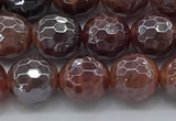 CAA3510 15.5 inches 8mm faceted round AB-color fire agate beads