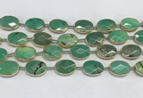 CAA3526 7.5 inches 13*18mm faceted oval grass agate beads