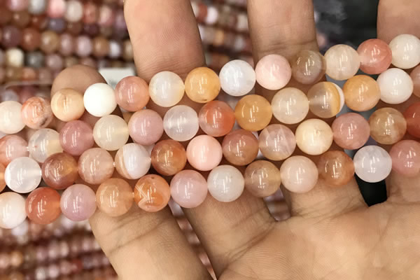 CAA3533 15.5 inches 8mm round pink botswana agate beads