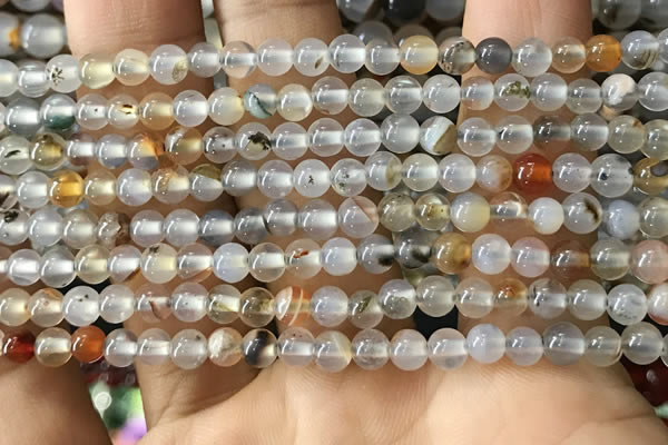 CAA3596 15.5 inches 4mm round dendritic agate beads wholesale