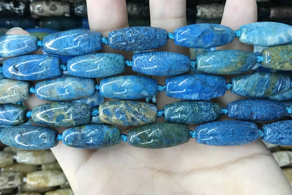 CAA3721 15.5 inches 9*22mm - 11*25mm rice chrysanthemum agate beads