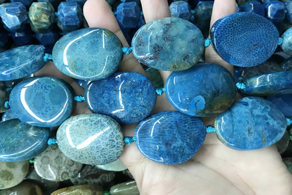 CAA3726 25*35mm - 30*40mm freeform chrysanthemum agate beads