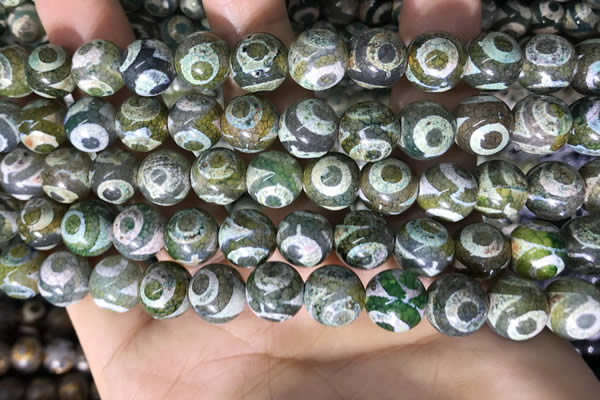 CAA3909 15 inches 10mm round tibetan agate beads wholesale