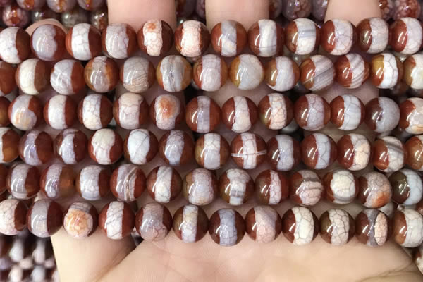 CAA3931 15 inches 8mm round tibetan agate beads wholesale