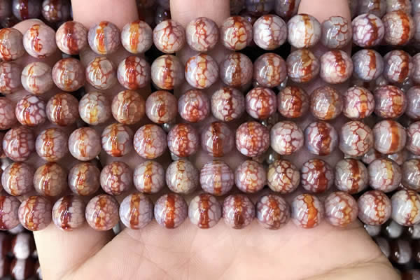 CAA3932 15 inches 8mm round tibetan agate beads wholesale