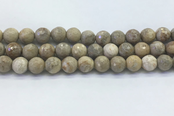 CAA3964 15.5 inches 12mm faceted round chrysanthemum agate beads