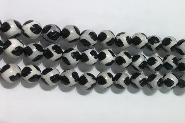 CAA3987 15 inches 10mm round tibetan agate beads wholesale