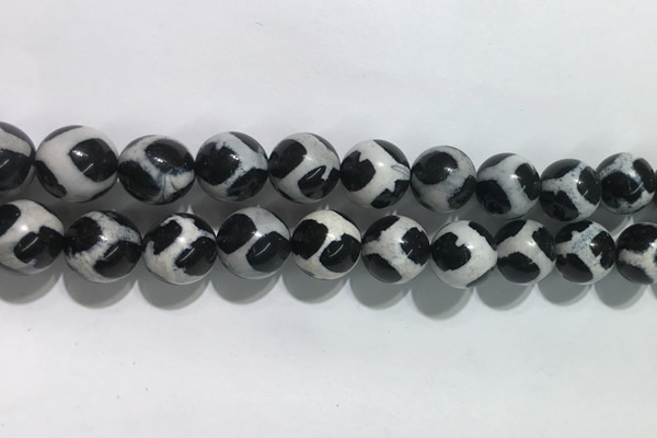 CAA3988 15 inches 12mm round tibetan agate beads wholesale