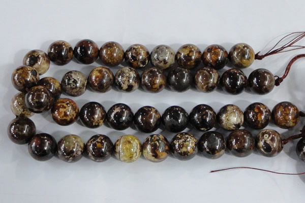 CAA399 15.5 inches 20mm round fire crackle agate beads wholesale