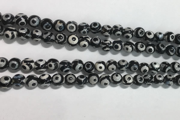 CAA3990 15 inches 6mm round tibetan agate beads wholesale
