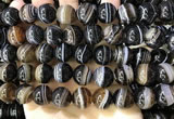 CAA4022 15.5 inches 14mm round line agate beads wholesale
