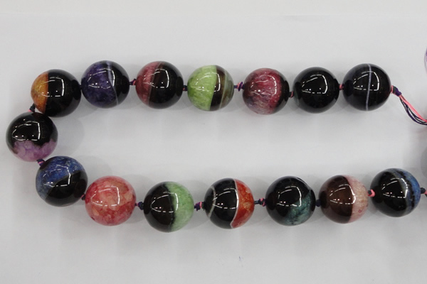 CAA403 15.5 inches 24mm round agate druzy geode gemstone beads