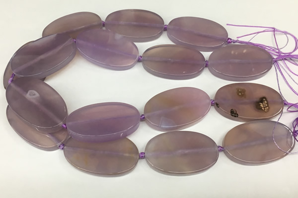 CAA4062 15.5 inches 30*50mm oval purple agate gemstone beads