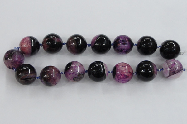 CAA407 15.5 inches 24mm round agate druzy geode gemstone beads