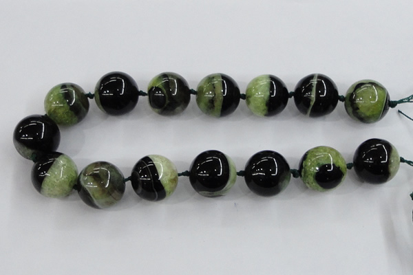 CAA410 15.5 inches 24mm round agate druzy geode gemstone beads