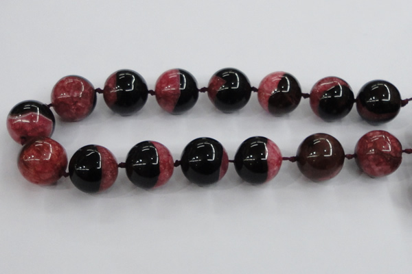 CAA414 15.5 inches 24mm round agate druzy geode gemstone beads