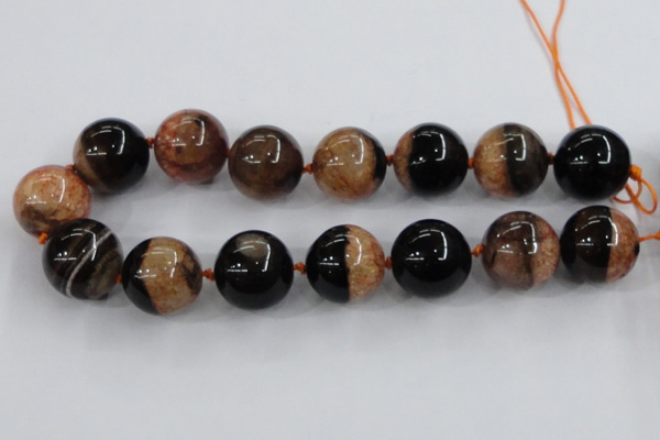 CAA415 15.5 inches 24mm round agate druzy geode gemstone beads
