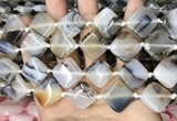 CAA4381 15.5 inches 18*18mm diamond Montana agate beads